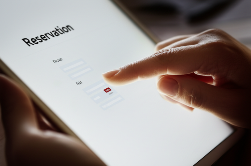 예약 절차: 차근차근 따라 하기