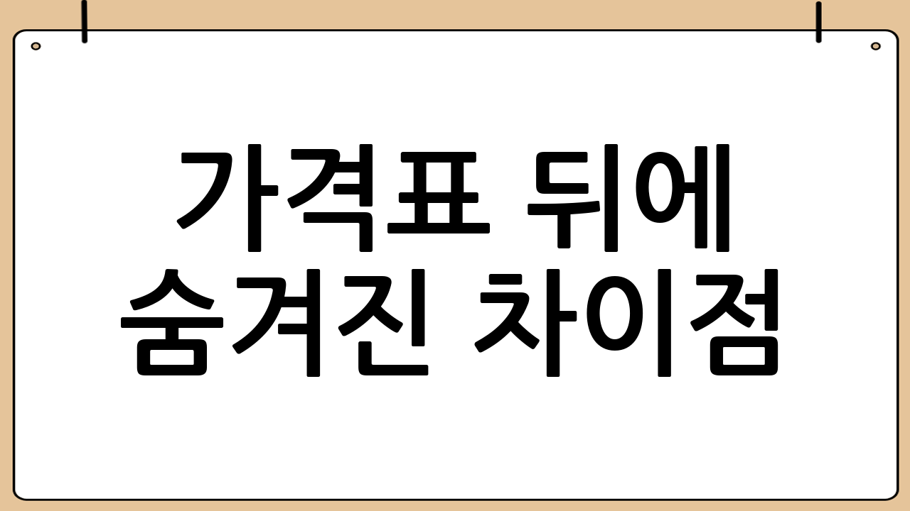 가격표 뒤에 숨겨진 차이점: 무엇이 가격을 결정하는가?
